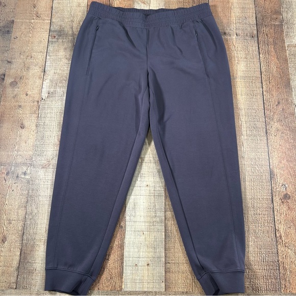 Soma Pants - Soma Athleisure Jogger Pants Large Gray Zip Pocket Stretch Elastic Waist Casual